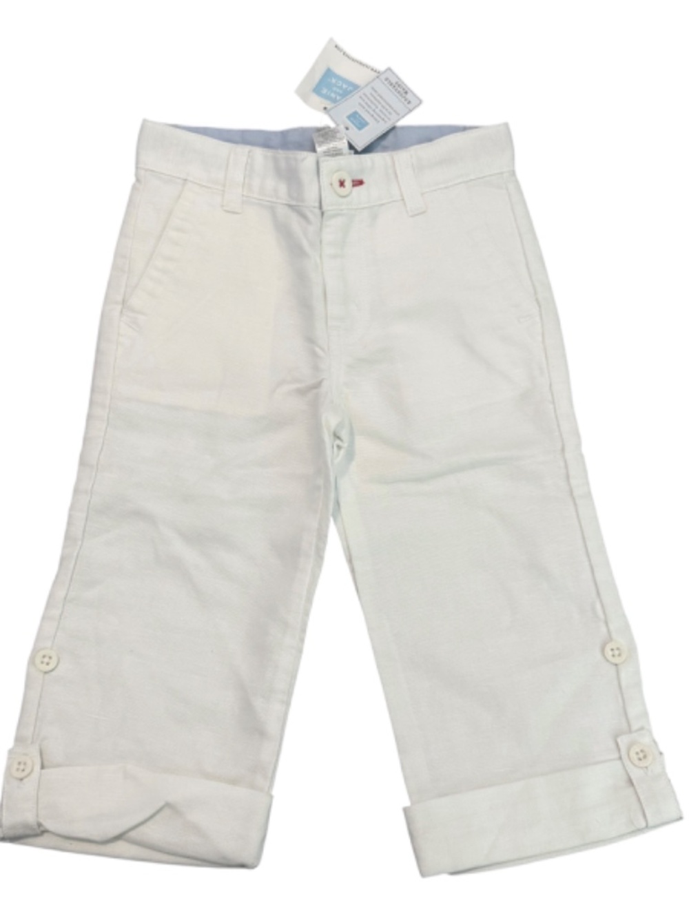 NWT Janie and Jack White Linen Pants Boys 3T